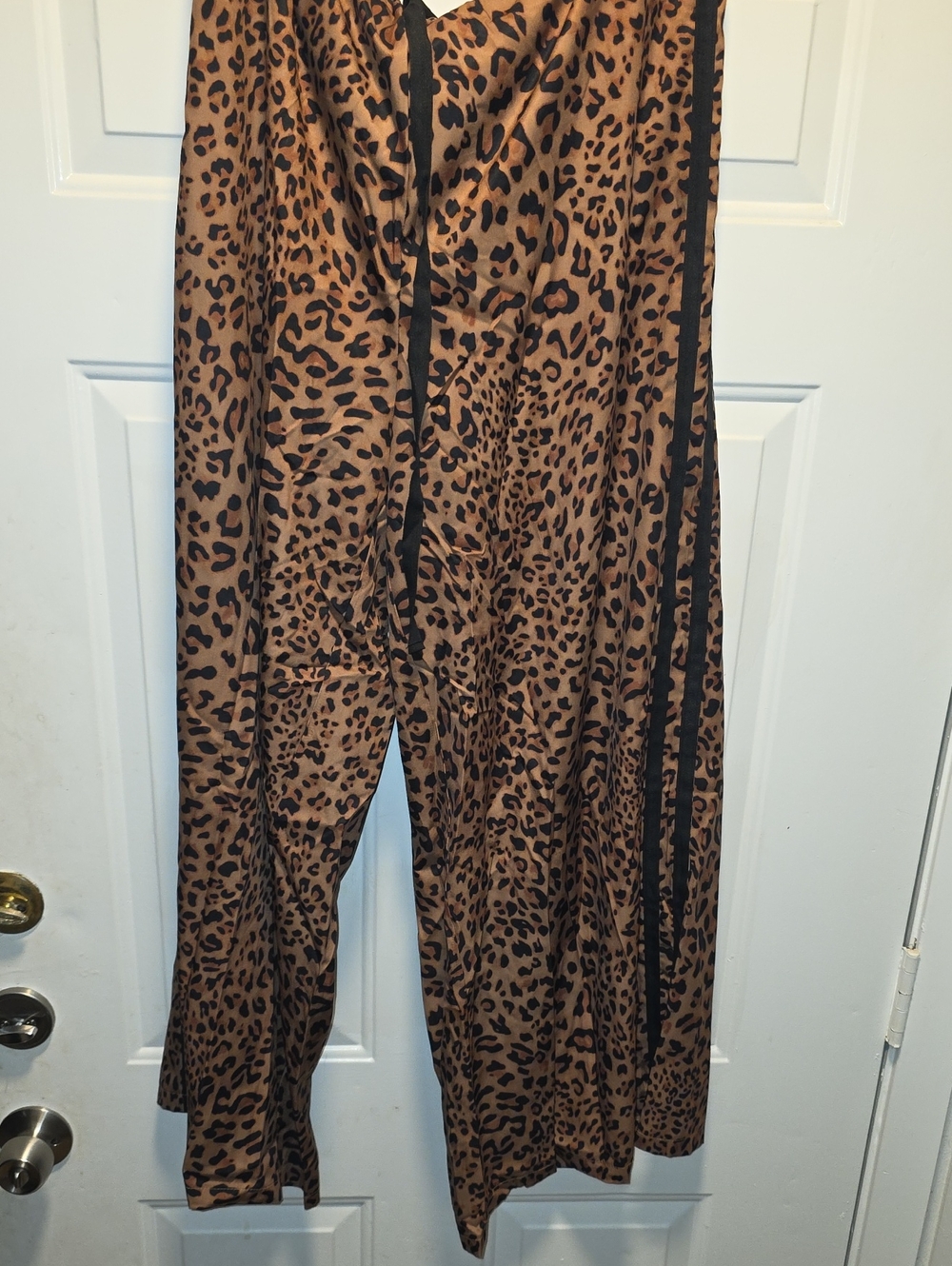 SHEIN Leopard Print Wide-Leg Jumpsuit in Brown and Black
